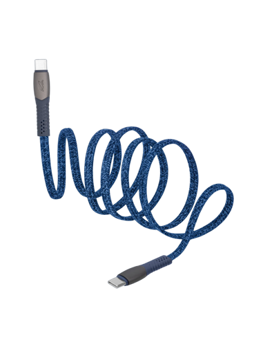 Cablu de încărcare și date Rivacase PS6105, USB Type-C/USB Type-C, 1,2m, Albastru