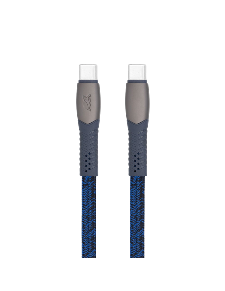 Cablu de încărcare și date Rivacase PS6105, USB Type-C/USB Type-C, 1,2m, Albastru