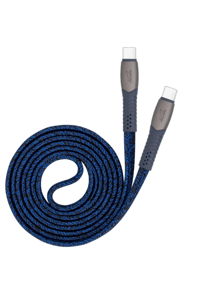 Кабель для зарядки и передачи данных Rivacase PS6105, USB Type-C/USB Type-C, 1,2м, Синий
