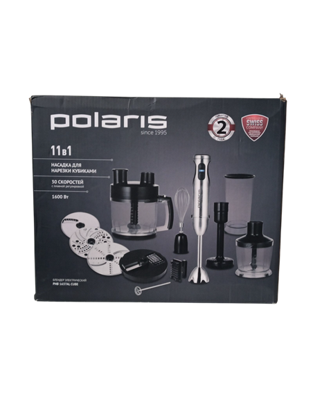 Погружной блендер Polaris PHB1637AL Cube, Чёрный