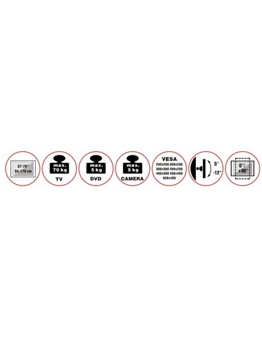 Подставка под телевизор на ножке Reflecta TV Stand 70VCP-Shelf, White, Белый