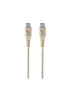 Cablu încărcare și sincronizare Cellularline Become Eco Cable, USB Type-C/USB Type-C, 1,2m, Bej