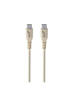 Cablu încărcare și sincronizare Cellularline Become Eco Cable, USB Type-C/USB Type-C, 1,2m, Bej 2