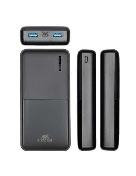 Acumulator extern RivaCase VA2572, 20000mAh, Negru