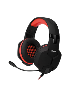 Căști gaming SVEN AP-G988MV, Cu fir, Negru/Roșu