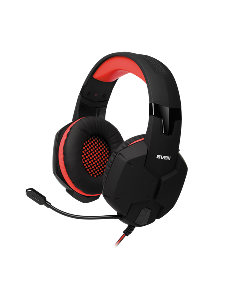 Căști gaming SVEN AP-G988MV, Cu fir, Negru/Roșu