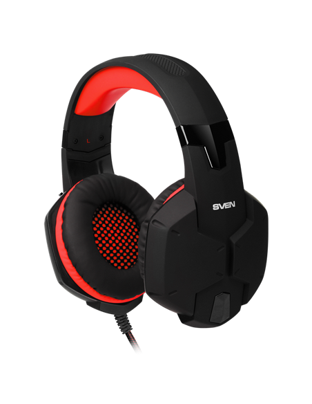 Căști gaming SVEN AP-G988MV, Cu fir, Negru/Roșu
