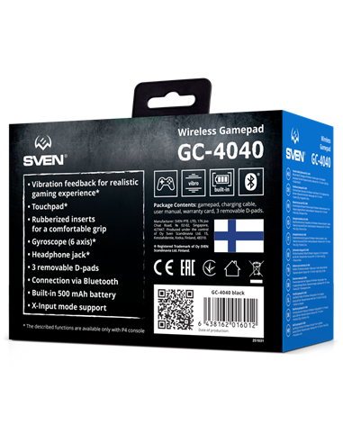 Геймпад SVEN GC-4040, Чёрный