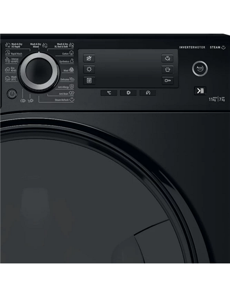 Mașină de spălat cu uscător Hotpoint-Ariston NDD 11725 BDA EE, 11kg, Negru