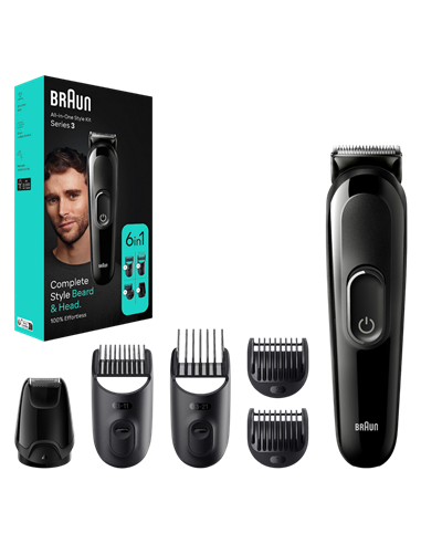 Мужской Триммер Braun MGK3410, Чёрный