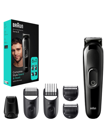 Trimmer pentru bărbați Braun MGK3410, Negru