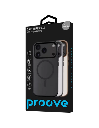 Husă Proove Sapphire with MagSafe pentru Apple iPhone 17 Pro Max, Natural Titanium