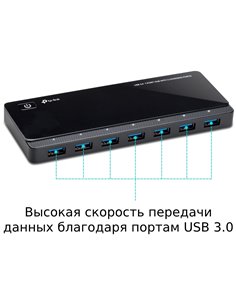 USB-концентратор TP-LINK UH720, Чёрный 2