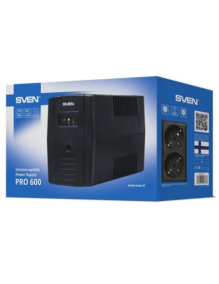 Sursă de alimentare neîntreruptibilă SVEN Pro  600, Linear-interactiv, 600VA, Turn