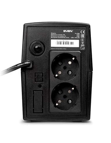 Sursă de alimentare neîntreruptibilă SVEN Pro  600, Linear-interactiv, 600VA, Turn