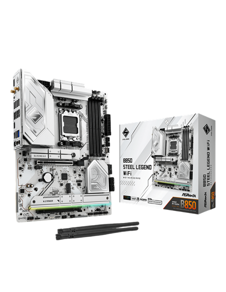 Placă de bază ASRock B850 STEEL LEGEND WIFI, AM5, AMD B850, ATX
