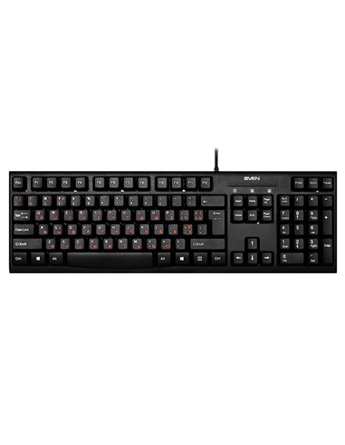 Tastatură SVEN KB-S300, Cu fir, Negru