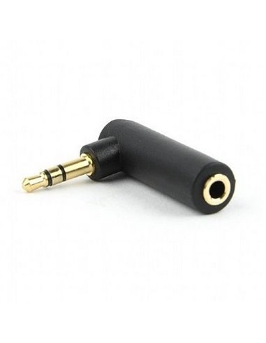 Аудио адаптер Cablexpert A-3.5M-3.5FL, 3.5mm 3-pin (F) - 3.5mm 3-pin (M), Чёрный