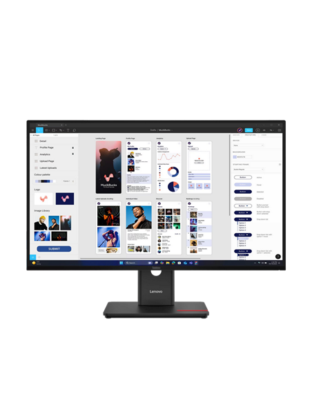 31,5" Monitor Lenovo T32UD-40, IPS 3840x2160 4K UHD, Negru