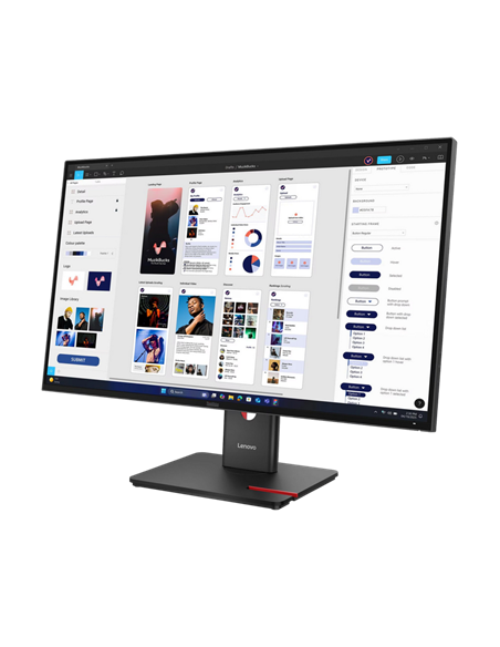 31,5" Монитор Lenovo T32UD-40, IPS 3840x2160 4K UHD, Чёрный