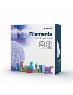 Нить для 3D-принтера Gembird 3DP-ABS1.75-01-BW, ABS, Синий | Белый , 1.75 мм, 1 кг 2