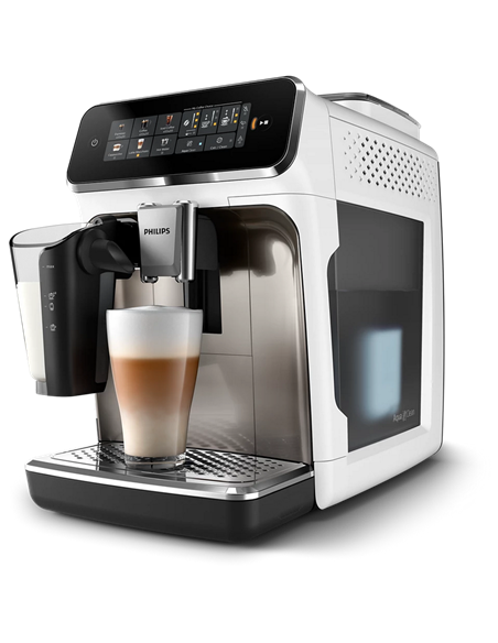 Aparat de cafea Philips EP3343/90, Oțel Inoxidabil / Alb