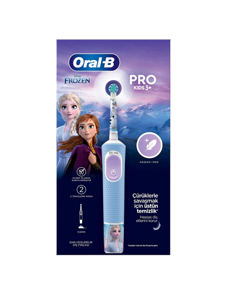 Periuță de dinți electrică Braun Oral-B Vitality PRO Kids Frozen, Albastru deschis