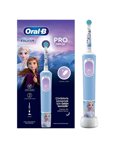 Periuță de dinți electrică Braun Oral-B Vitality PRO Kids Frozen, Albastru deschis