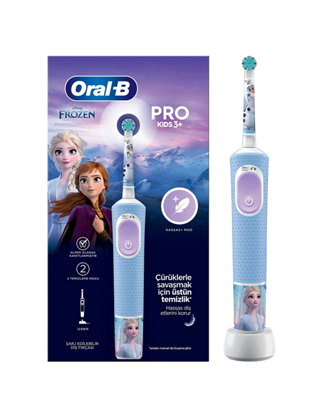 Periuță de dinți electrică Braun Oral-B Vitality PRO Kids Frozen, Albastru deschis