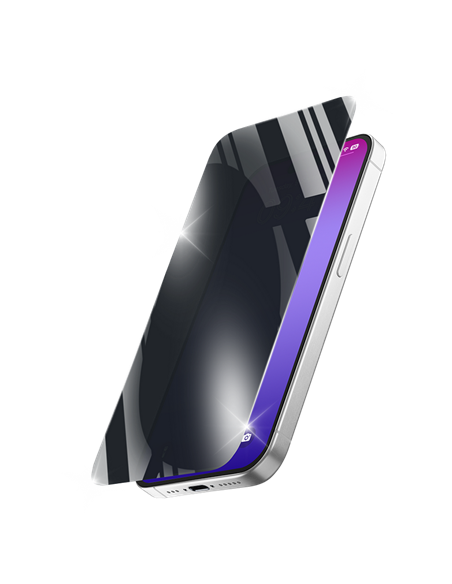Sticlă de protecție Cellularline Tempered Glass Privacy pentru Apple iPhone 17 Pro, Negru