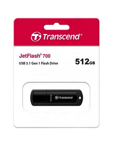 Memorie USB Transcend JetFlash 700, 512GB, Negru