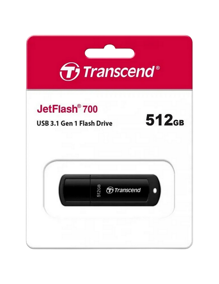 USB Flash накопитель Transcend JetFlash 700, 512Гб, Чёрный