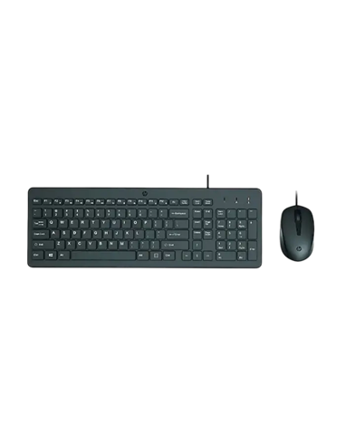 Клавиатура и мышь HP 150, Проводное, Чёрный