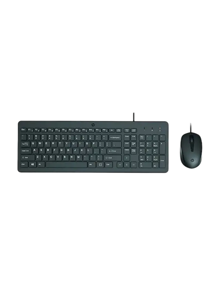 Клавиатура и мышь HP 150, Проводное, Чёрный