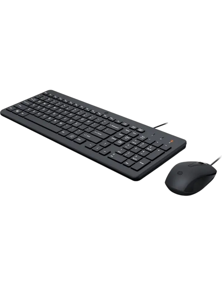 Клавиатура и мышь HP 150, Проводное, Чёрный