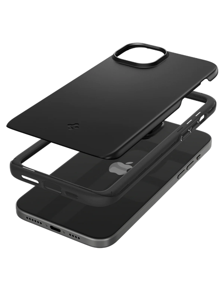 Чехол Spigen iPhone 15 Plus Thin Fit, Чёрный