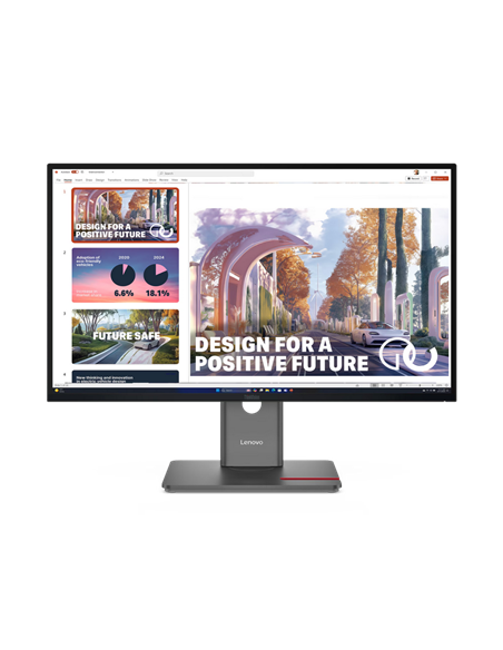 27" Monitor Lenovo ThinkVision P27QD-40, IPS 2560x1440 WQHD, Negru