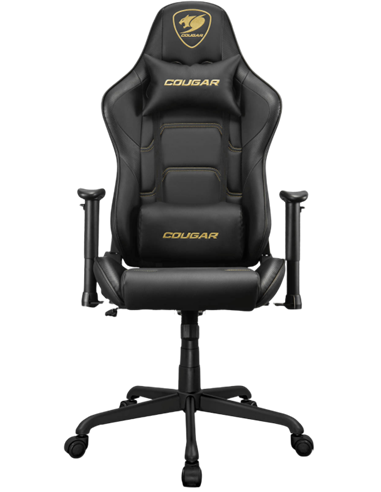 Игровое кресло Cougar ARMOR ELITE, ПВХ Кожа, Черный | Золотистый