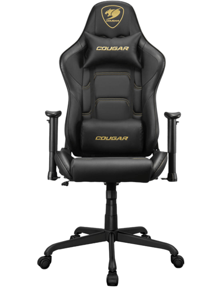 Игровое кресло Cougar ARMOR ELITE, ПВХ Кожа, Черный | Золотистый
