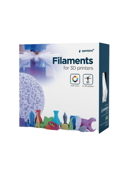 Filament pentru imprimantă 3D Gembird 3DP-ABS1.75-01-B, ABS, Albastru , 1.75 mm, 1 kg