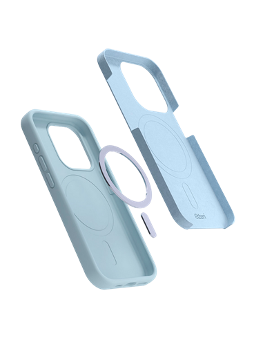 Чехол Etteri Silicone Mag case для iPhone 16 Pro Max, Голубой