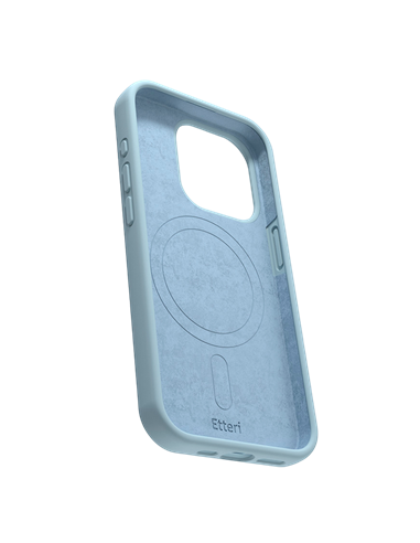 Чехол Etteri Silicone Mag case для iPhone 16 Pro Max, Голубой