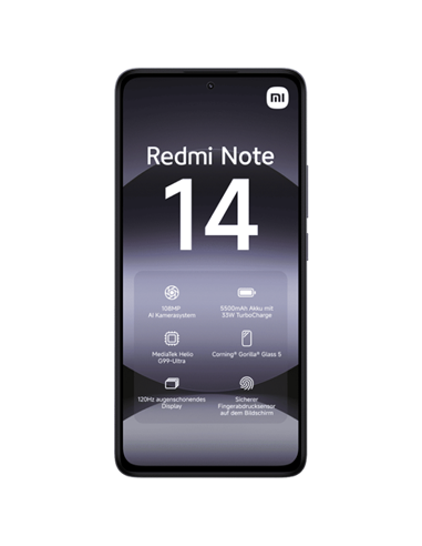 Смартфон Xiaomi Redmi Note 14 4G, 6Гб/128Гб, Чёрный