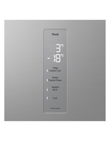 Холодильник LG GBV5250EPY, Нержавеющая сталь