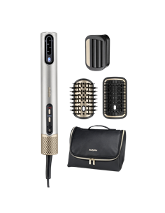 Uscător de păr-perie BaByliss AS6555E, 1600W, Argintiu