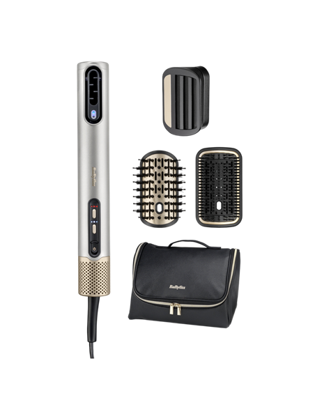 Фен-щётка BaByliss AS6555E, 1600Вт, Серебристый