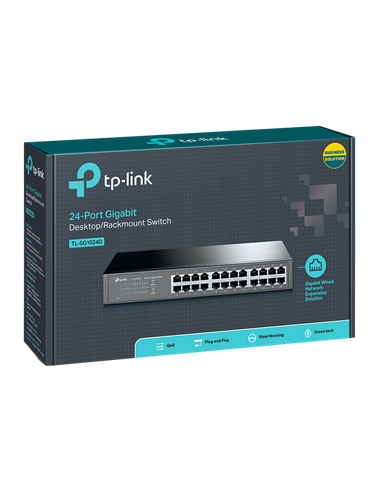 Сетевой коммутатор TP-LINK TL-SG1024D, 24x 10/100/1000 Мбит/с