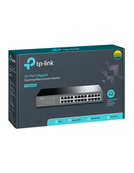 Сетевой коммутатор TP-LINK TL-SG1024D, 24x 10/100/1000 Мбит/с