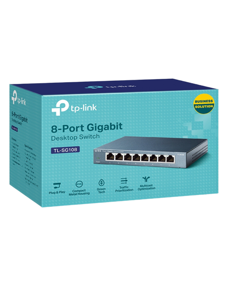 Сетевой коммутатор TP-LINK TL-SG108, 8x 10/100/1000 Мбит/с