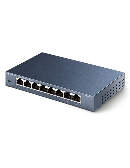 Сетевой коммутатор TP-LINK TL-SG108, 8x 10/100/1000 Мбит/с